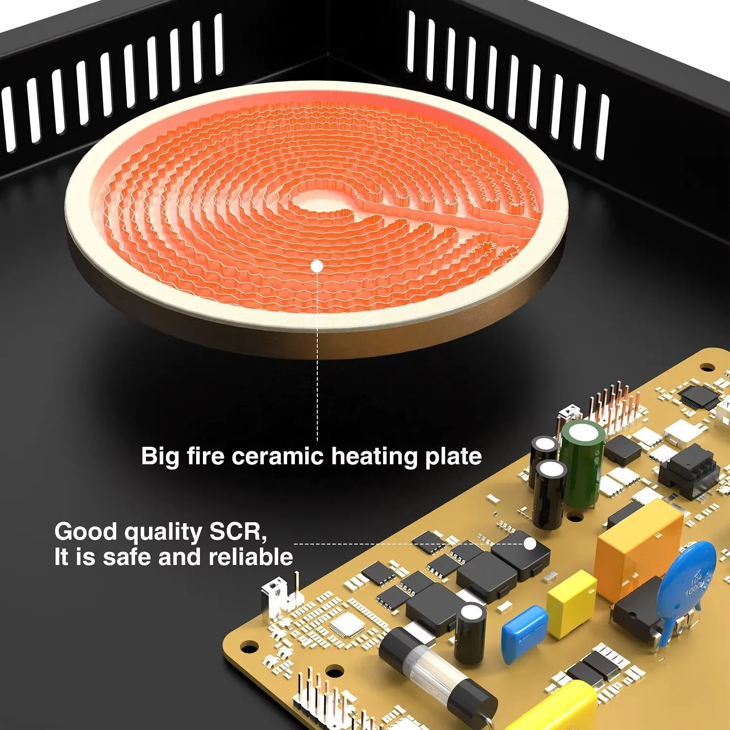 – Countertop Outdoor Energy-Efficient for Kitchen, Even RAF Stove Electric Plate 3500W | Steep discount Cooker Use Heating Chula | Infrared for Burner Fast, High-Power Portable and Steep discount Electric Home, Hot