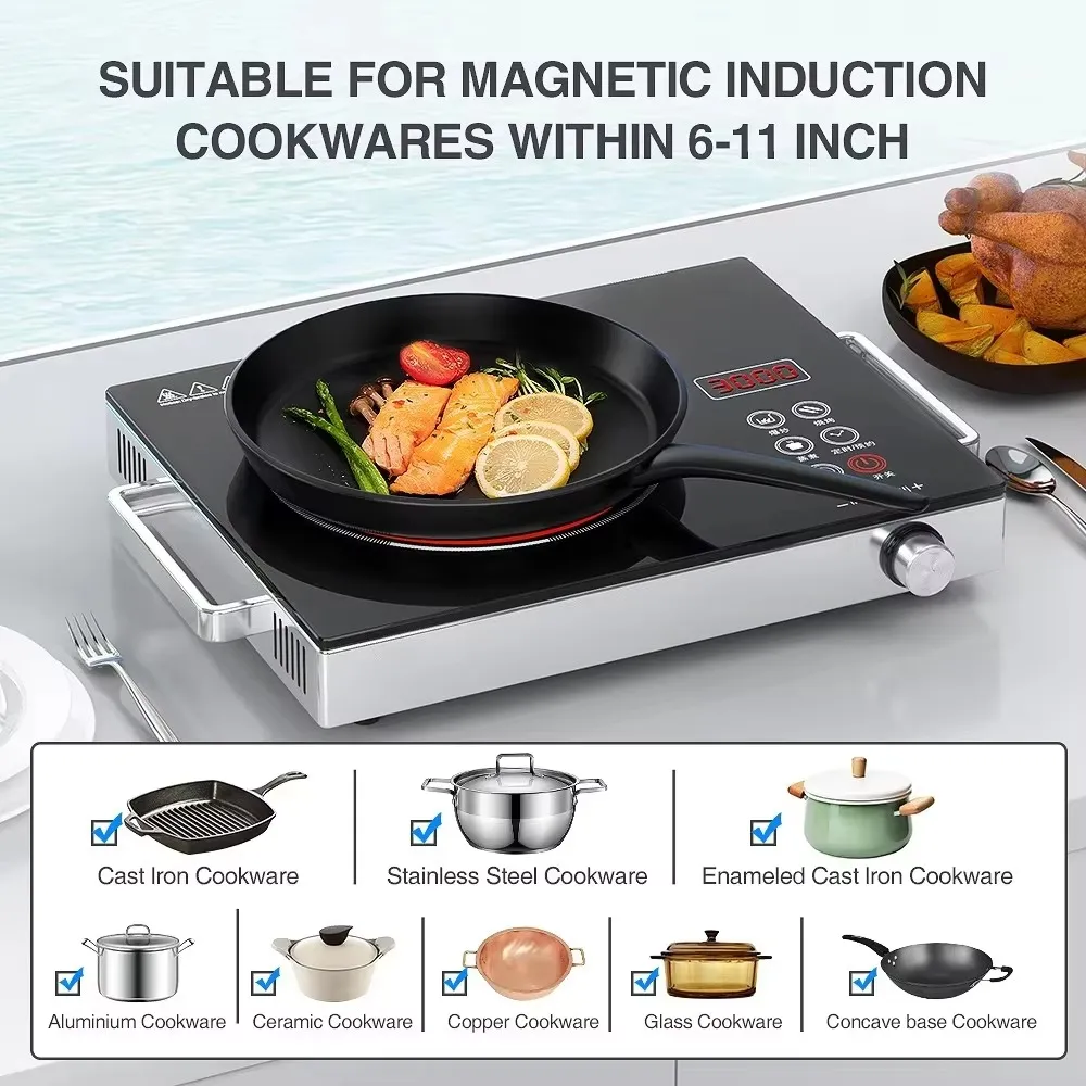 – Countertop Outdoor Energy-Efficient for Kitchen, Even RAF Stove Electric Plate 3500W | Steep discount Cooker Use Heating Chula | Infrared for Burner Fast, High-Power Portable and Steep discount Electric Home, Hot