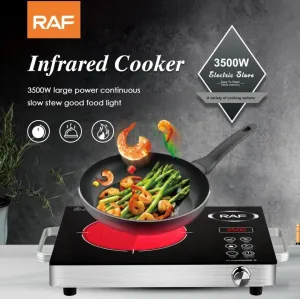 – Countertop Outdoor Energy-Efficient for Kitchen, Even RAF Stove Electric Plate 3500W | Steep discount Cooker Use Heating Chula | Infrared for Burner Fast, High-Power Portable and Steep discount Electric Home, Hot