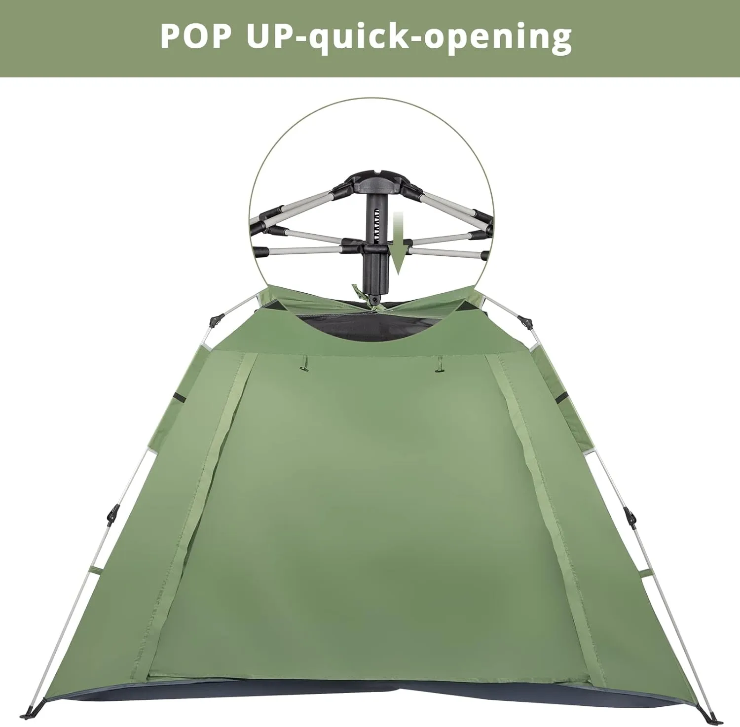 1 Person Patio Dome Tent, All-Weather Camping Tent, Easy Setup Portable Outdoor Tents with Dual-Way Zip and Carrying Bag, Windproof & Waterproof Heavy Duty Tents for Beach Hiking Travel,