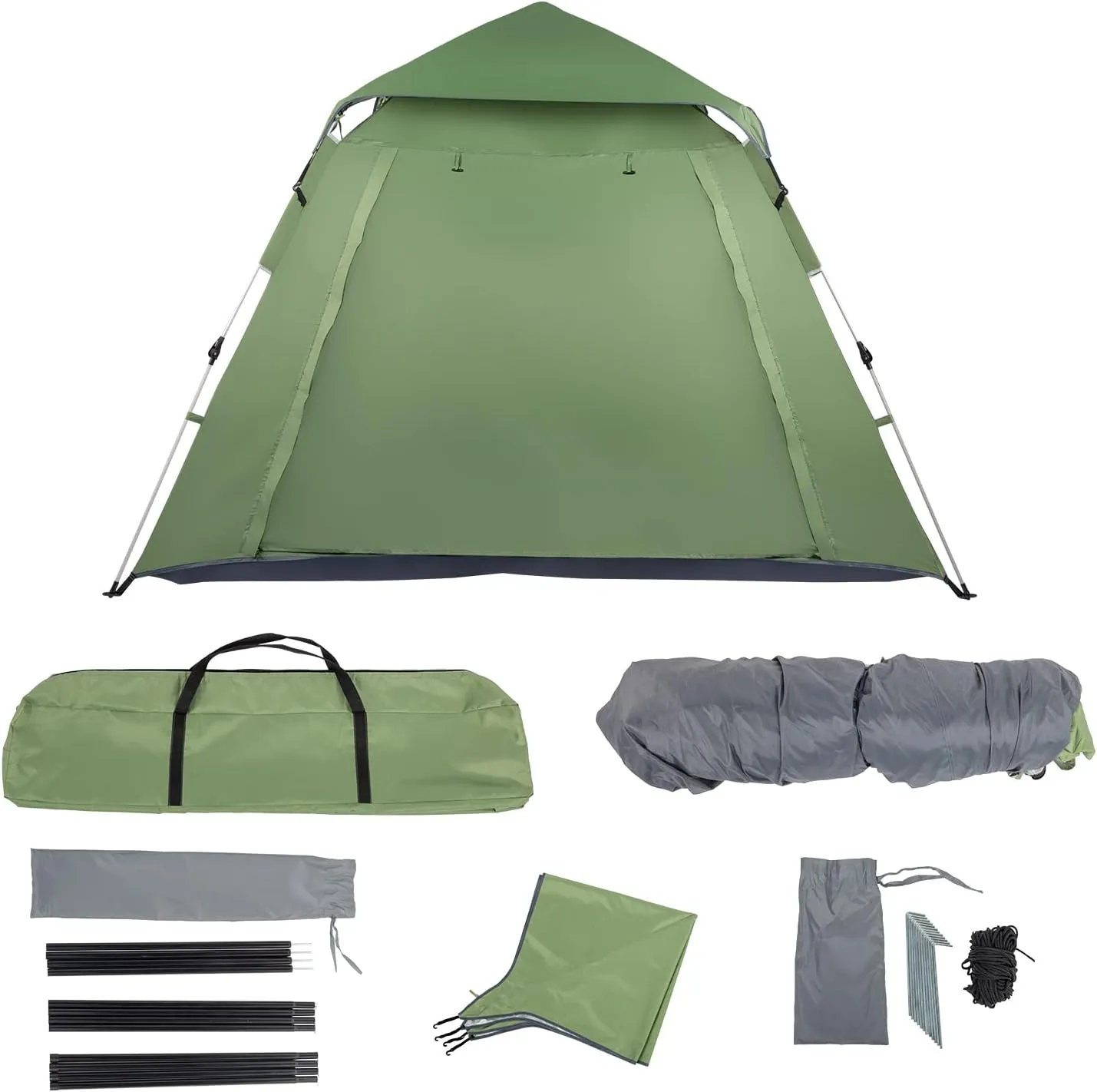 1 Person Patio Dome Tent, All-Weather Camping Tent, Easy Setup Portable Outdoor Tents with Dual-Way Zip and Carrying Bag, Windproof & Waterproof Heavy Duty Tents for Beach Hiking Travel,
