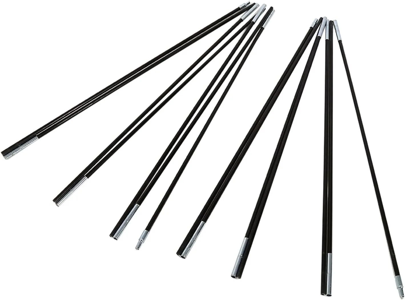 1 Set 2 Pcs Foldable Elastic Fiber Glass Rod Tent Pole Support Frames for Camping Lightweight, 2 Person Tent, Portable, Outdoor Activities