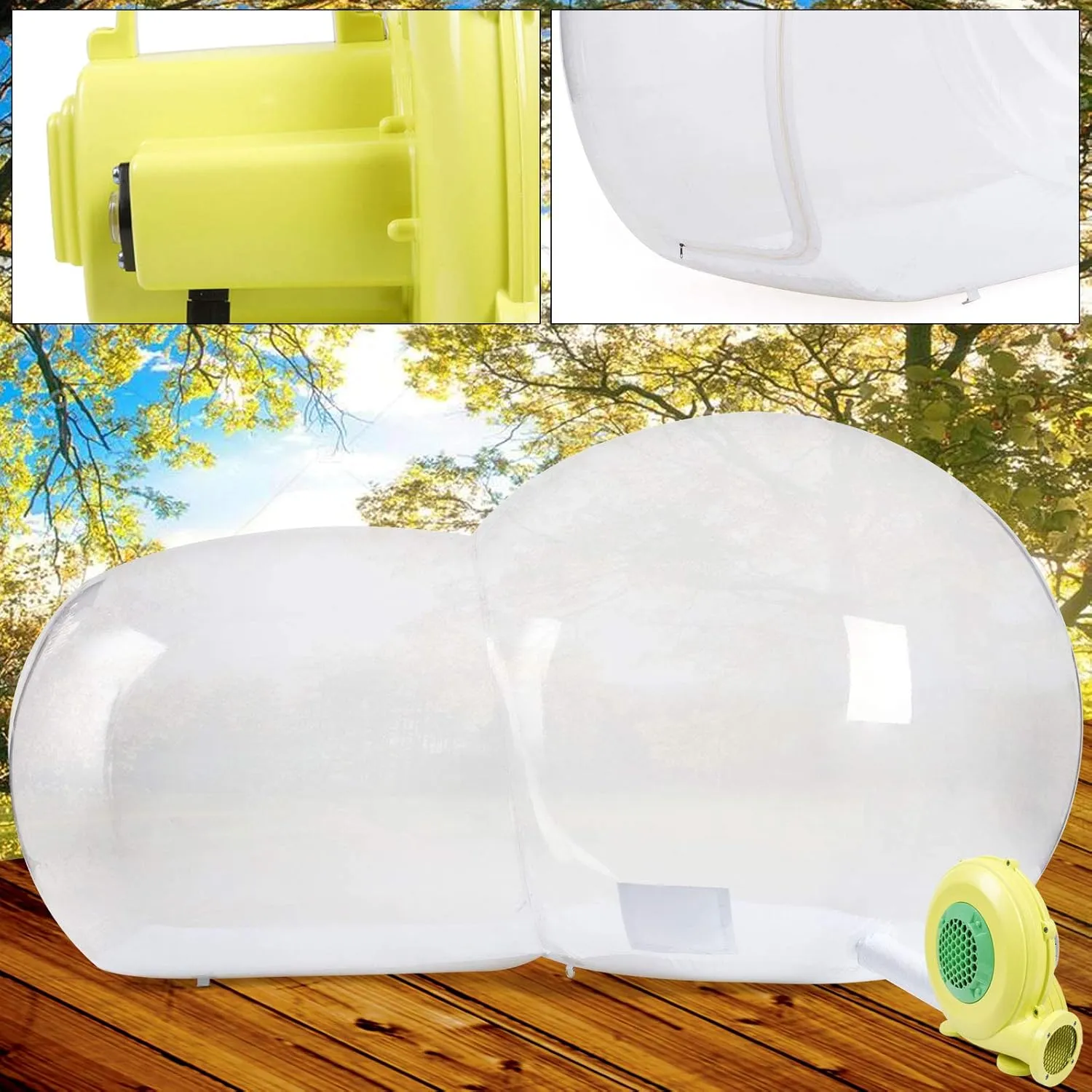 10ft Bubble Tent with Blower Inflatable Bubble Dome House Transparent Camping Tent Inflatable Tent Garden Igloo for Parties Camping Traveling Hiking,5min Inflation Time