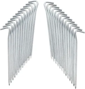 10pcs Heavy Duty Galvanized Iron Tent Stakes for Camping Garden and Canopy Use Durable Ground Nails for Tents Easy to Pull Out Suitable for Various Grounds and Outdoor Activities