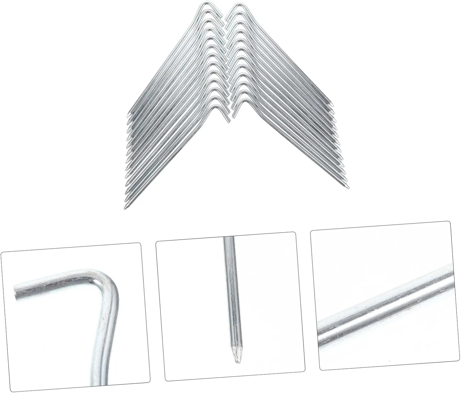 10pcs Heavy Duty Galvanized Iron Tent Stakes for Camping Garden and Canopy Use Durable Ground Nails for Tents Easy to Pull Out Suitable for Various Grounds and Outdoor Activities