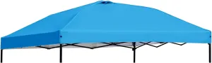 10x10 Canopy Replacement Top Cover with 2 Air Vents, Silver Coated Waterproof 150D Oxford Fabric Pop Up Tent for Straight Leg Gazebo Garden Patio Camping Picnic (Sky Blue, 10x10 ft)
