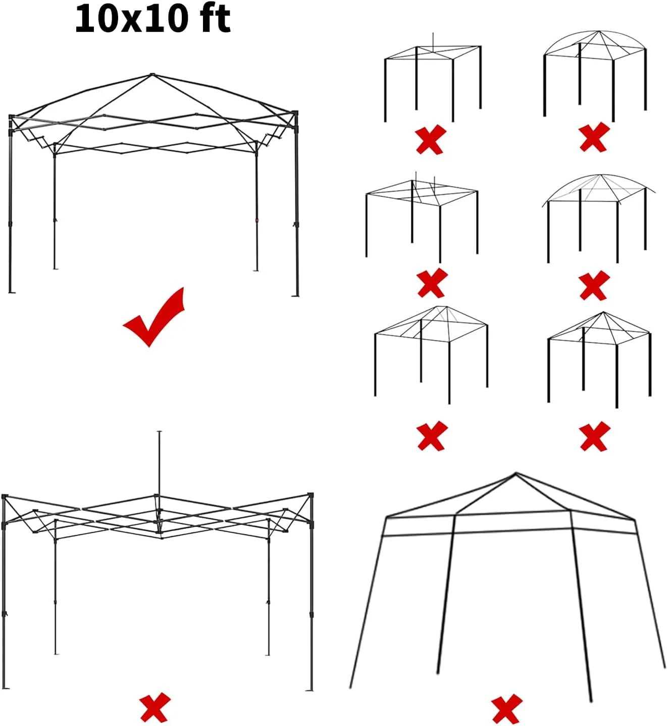 10x10 Canopy Replacement Top Cover with 2 Air Vents, Silver Coated Waterproof 150D Oxford Fabric Pop Up Tent for Straight Leg Gazebo Garden Patio Camping Picnic (Sky Blue, 10x10 ft)
