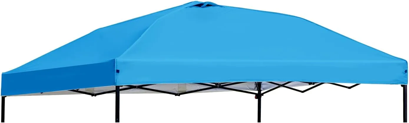 10x10 Canopy Replacement Top Cover with 2 Air Vents, Silver Coated Waterproof 150D Oxford Fabric Pop Up Tent for Straight Leg Gazebo Garden Patio Camping Picnic (Sky Blue, 10x10 ft)