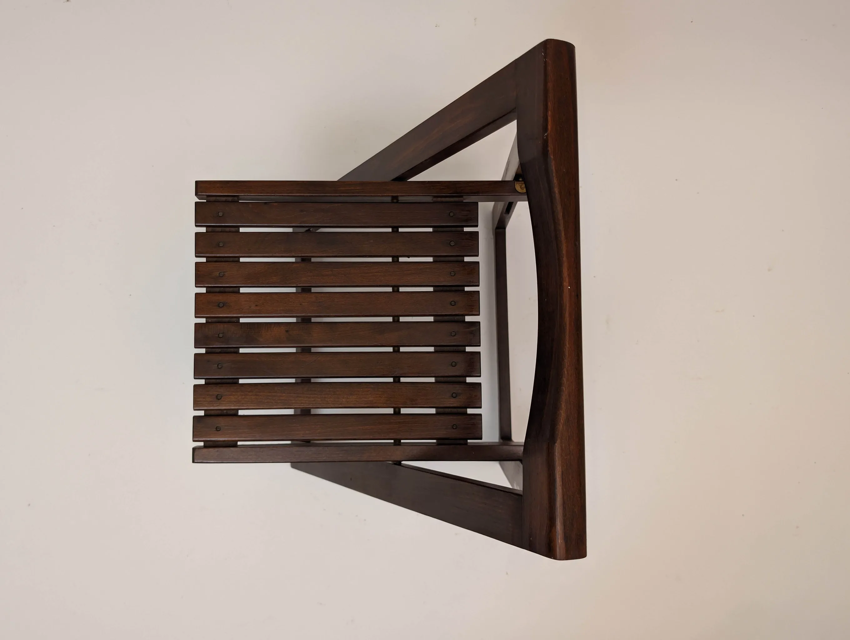 1966 Aldo Jacober Folding Chairs With Slat Seats- Set of 2