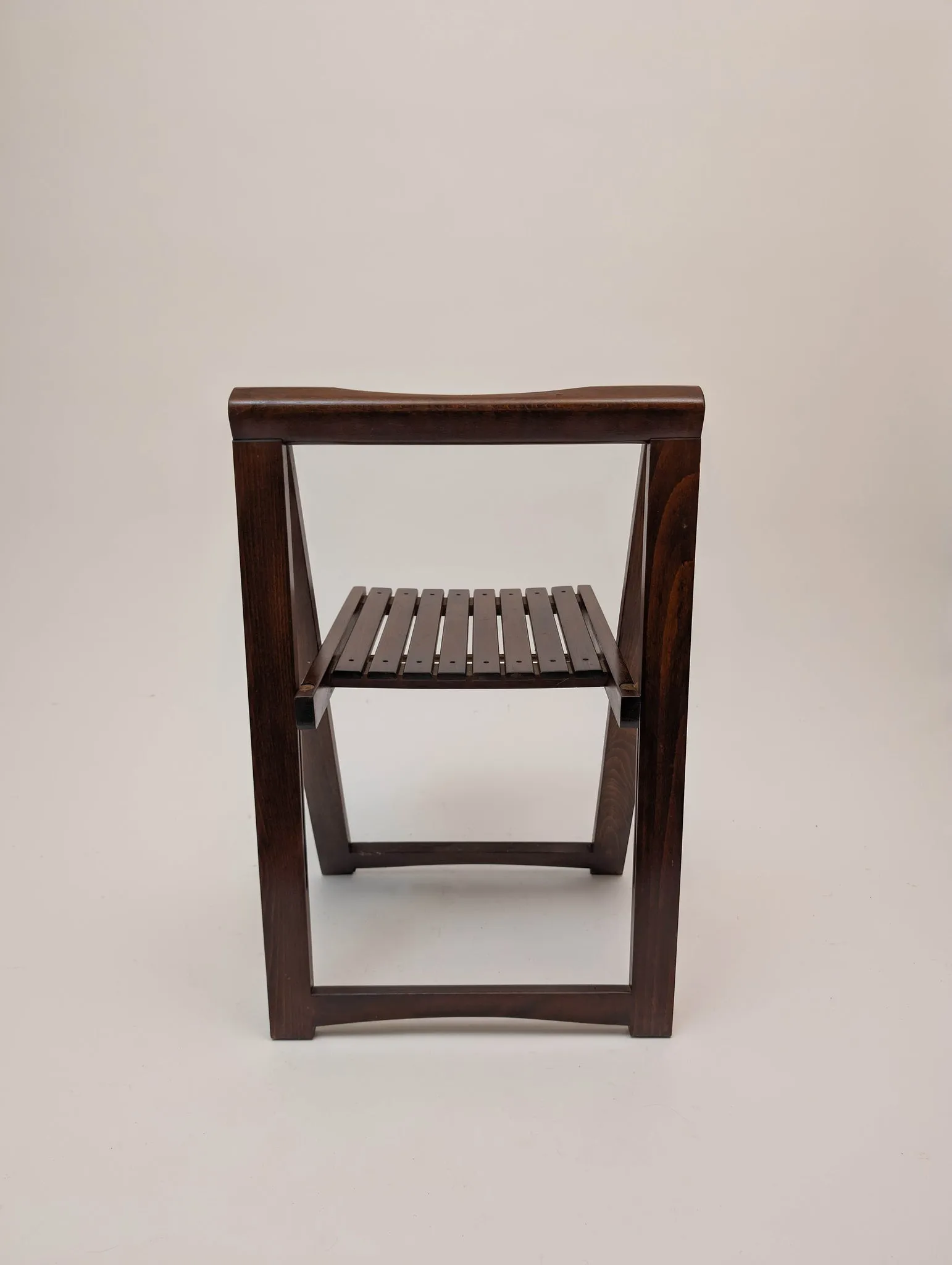 1966 Aldo Jacober Folding Chairs With Slat Seats- Set of 2