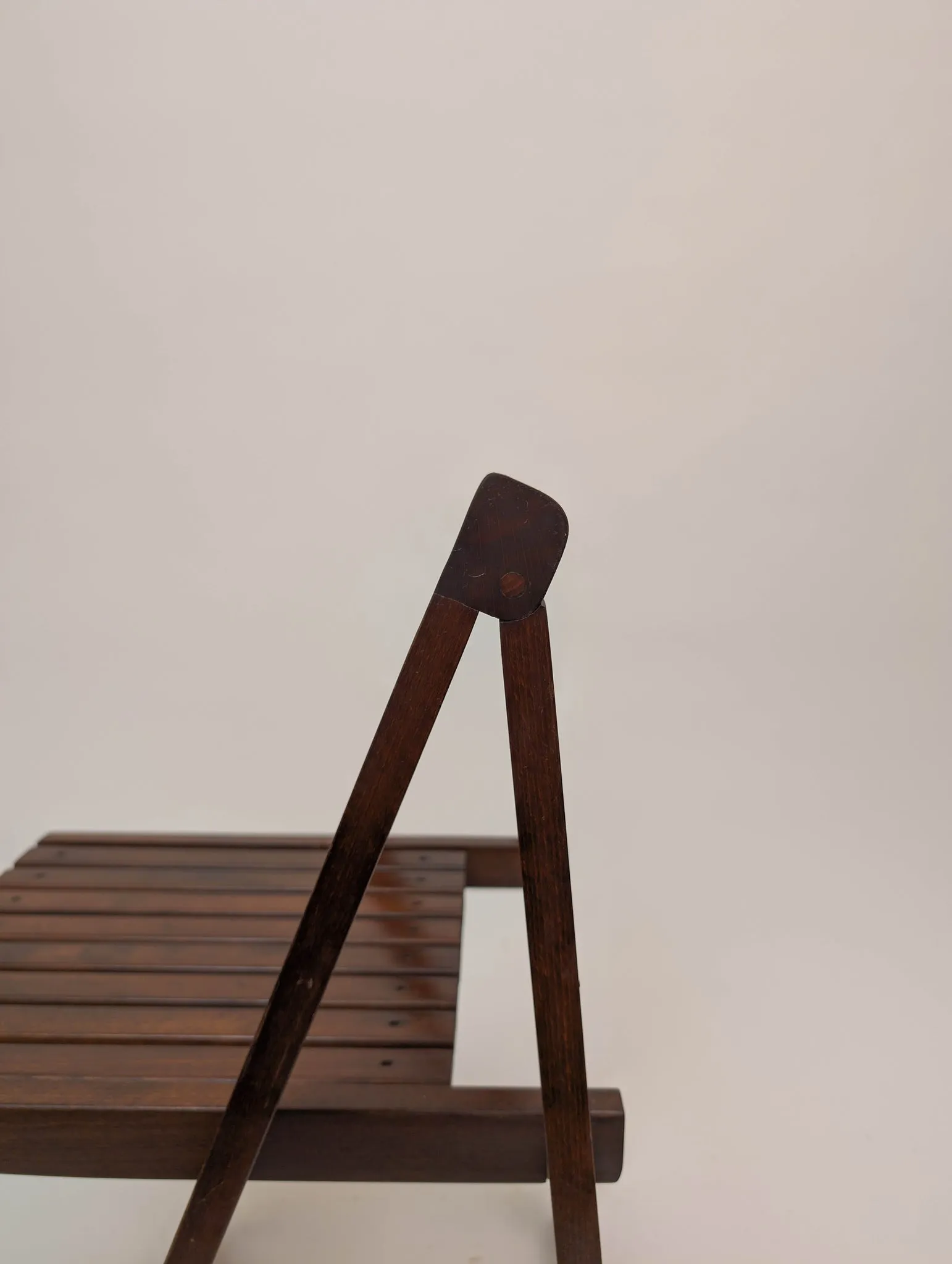 1966 Aldo Jacober Folding Chairs With Slat Seats- Set of 2