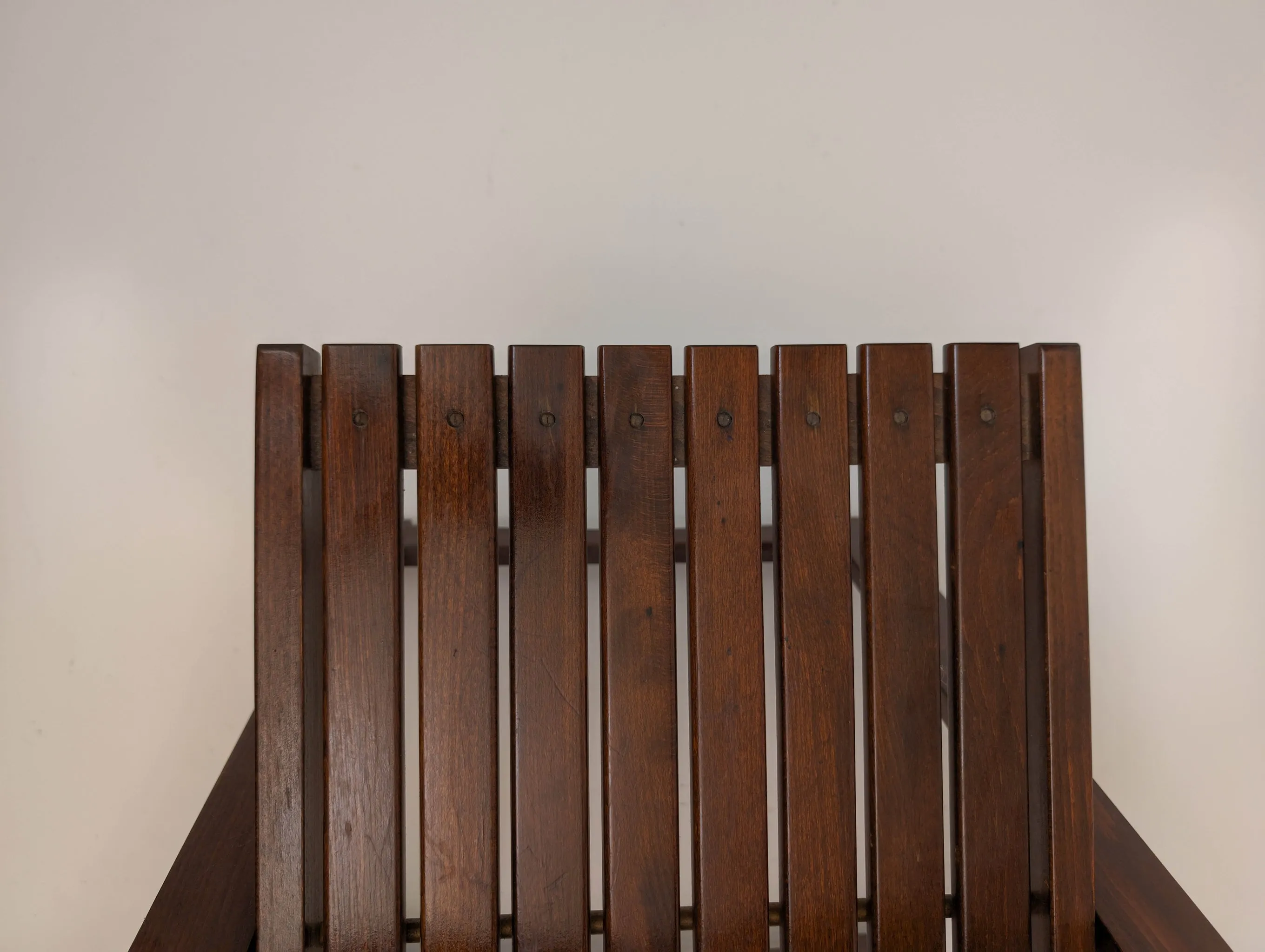 1966 Aldo Jacober Folding Chairs With Slat Seats- Set of 2