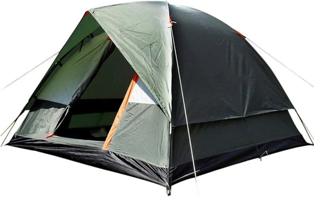 2-4 People Outdoor Camping Tents One-Room and One-Bedroom Double-Layer 2500 Waterproof Rainproof Family Picnic Tent