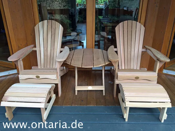 2 Folding Bear Chairs mit Schemel und Tisch - CHF 200 gespart.