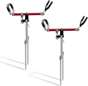 2 Pack Fishing Rod Holders for Bank Fishing, Multifunctional Stainless Steel Fishing Pole Holders for Ground, 360 ° Adjustable & Detachable Easy to Carry, Gift for Men Father’s Day, Birthday Day