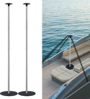 2 Pcs Metal Boat Cover Support Pole - Adjustable, Anti-Rust, and Stable Support System for Boats and Pontoons - Ideal Boat Cover Poles with Mushroom Cap Design