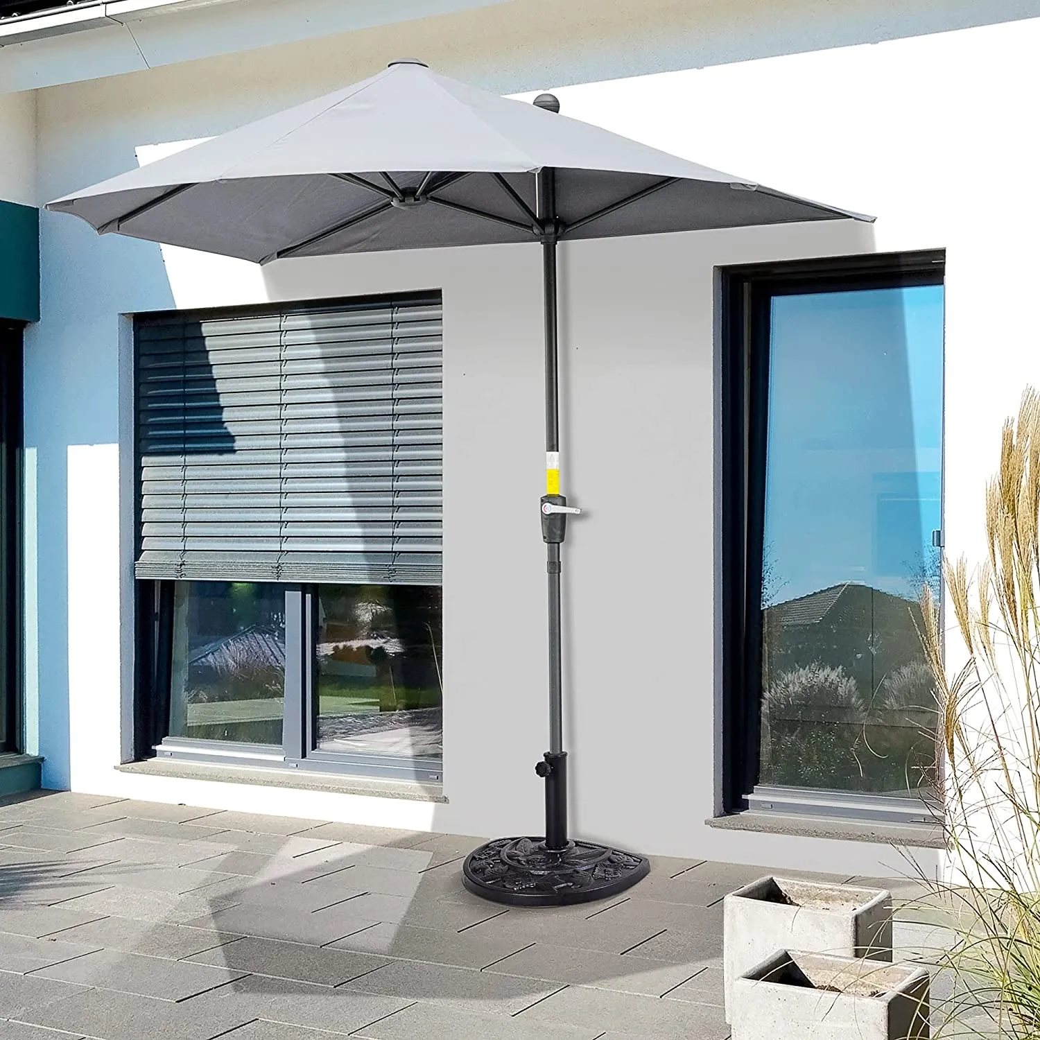 20 lbs. Resin Outdoor Patio Umbrella Base in Black