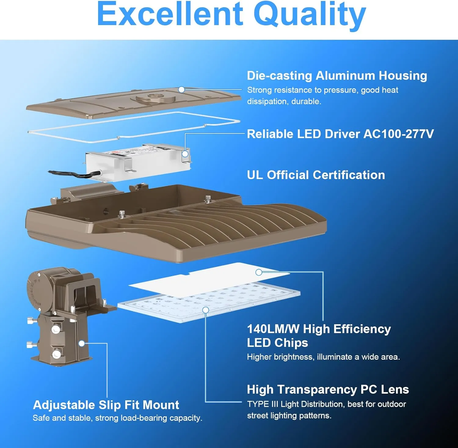 200W LED Parking Lot Light with Photocell 28000LM LED Shoebox Pole Mount Lights Fixture HID/HPS Replacement 5000K IP65 AC 100-277V UL Listed Outdoor Area Street Security Lighting for Stadium Roadways