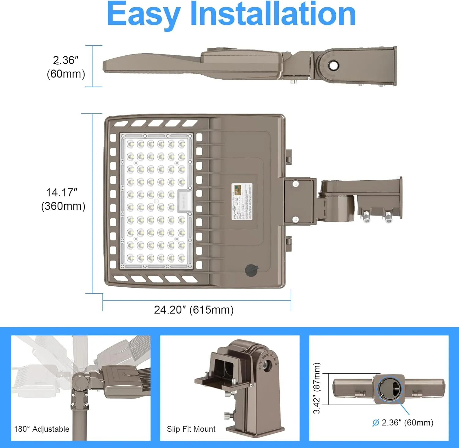 200W LED Parking Lot Light with Photocell 28000LM LED Shoebox Pole Mount Lights Fixture HID/HPS Replacement 5000K IP65 AC 100-277V UL Listed Outdoor Area Street Security Lighting for Stadium Roadways