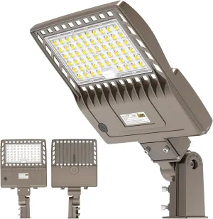 200W LED Parking Lot Light with Photocell 28000LM LED Shoebox Pole Mount Lights Fixture HID/HPS Replacement 5000K IP65 AC 100-277V UL Listed Outdoor Area Street Security Lighting for Stadium Roadways