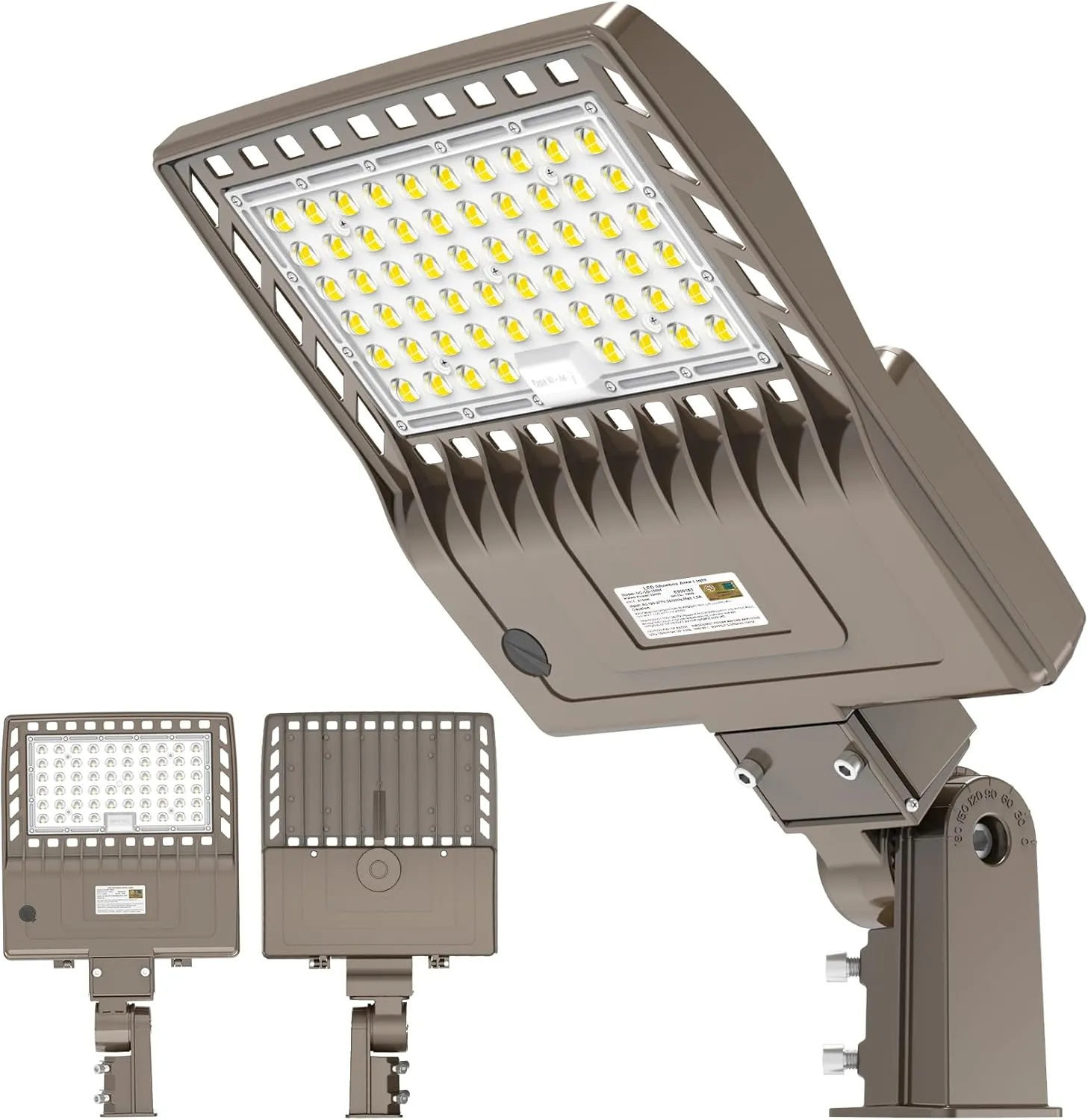 200W LED Parking Lot Light with Photocell 28000LM LED Shoebox Pole Mount Lights Fixture HID/HPS Replacement 5000K IP65 AC 100-277V UL Listed Outdoor Area Street Security Lighting for Stadium Roadways