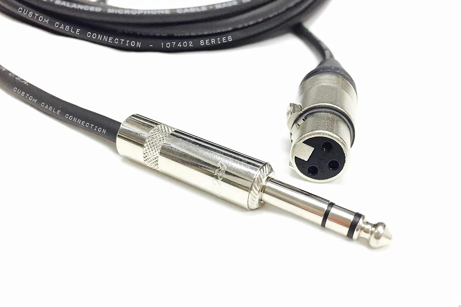25 Foot Neutrik NC3FXX Female XLR to Neutrik Rean NYS228 1/4 Inch (6.35mm) TRS Balanced Pro Audio Cable by Custom Cable Connection