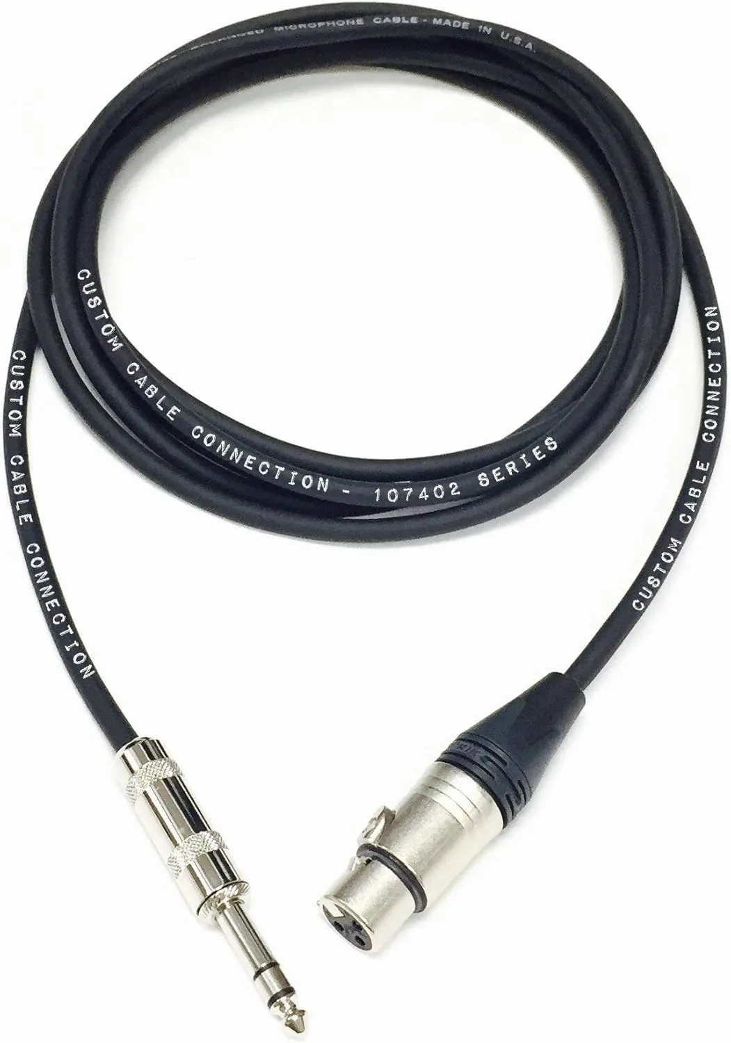 25 Foot Neutrik NC3FXX Female XLR to Neutrik Rean NYS228 1/4 Inch (6.35mm) TRS Balanced Pro Audio Cable by Custom Cable Connection