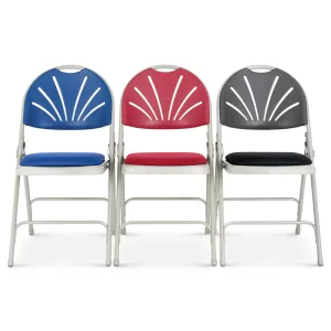 2600 Comfort Back Steel Upholstered Seat Folding Chair