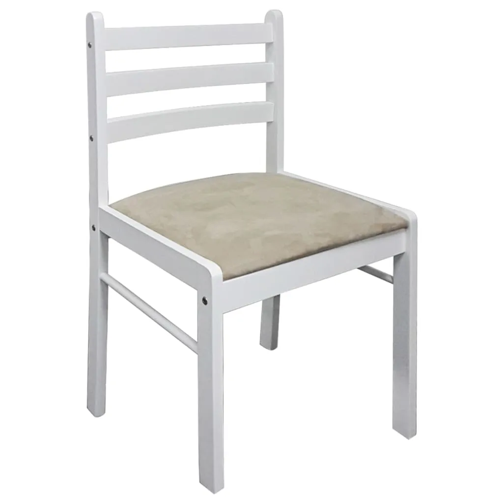 291746 2/4/6 pcs Wooden Dining Chairs Square 2 Colours Selectable