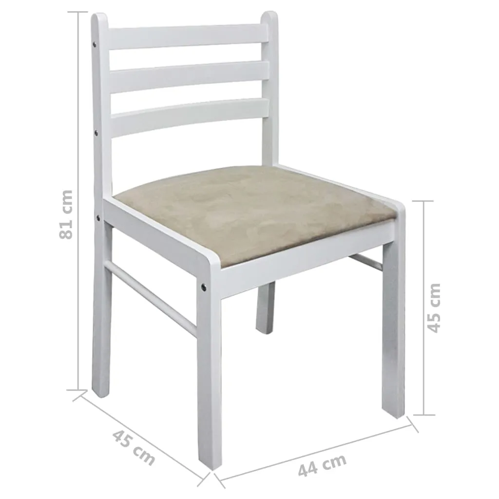 291746 2/4/6 pcs Wooden Dining Chairs Square 2 Colours Selectable