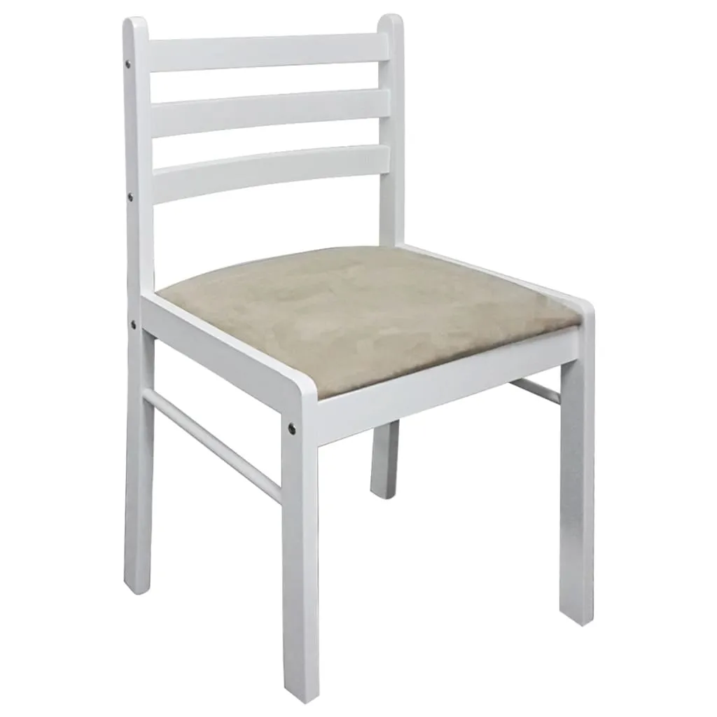 291746 2/4/6 pcs Wooden Dining Chairs Square 2 Colours Selectable