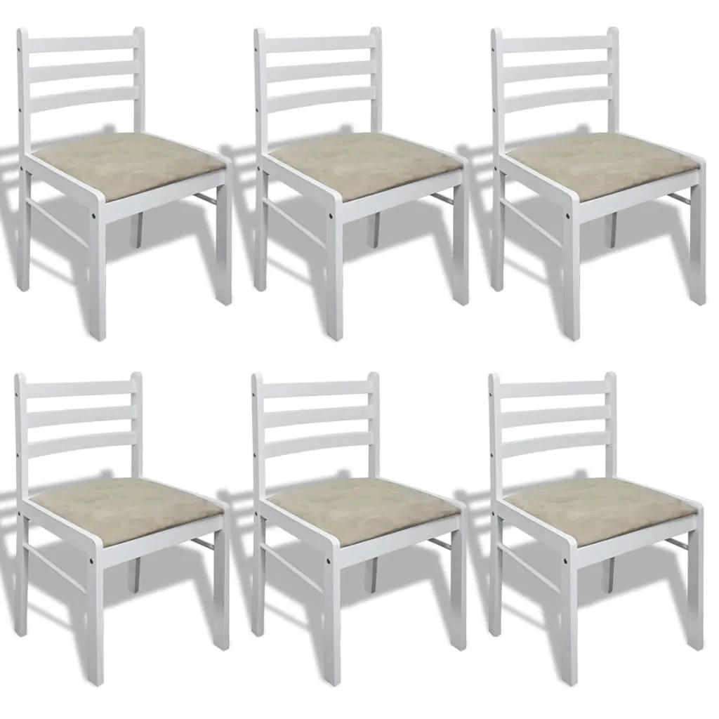 291746 2/4/6 pcs Wooden Dining Chairs Square 2 Colours Selectable
