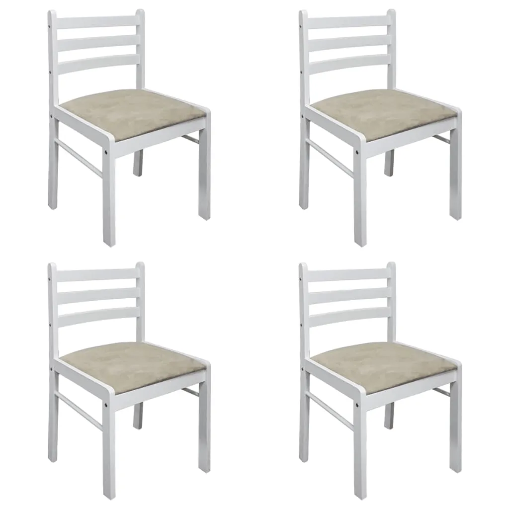 291746 2/4/6 pcs Wooden Dining Chairs Square 2 Colours Selectable