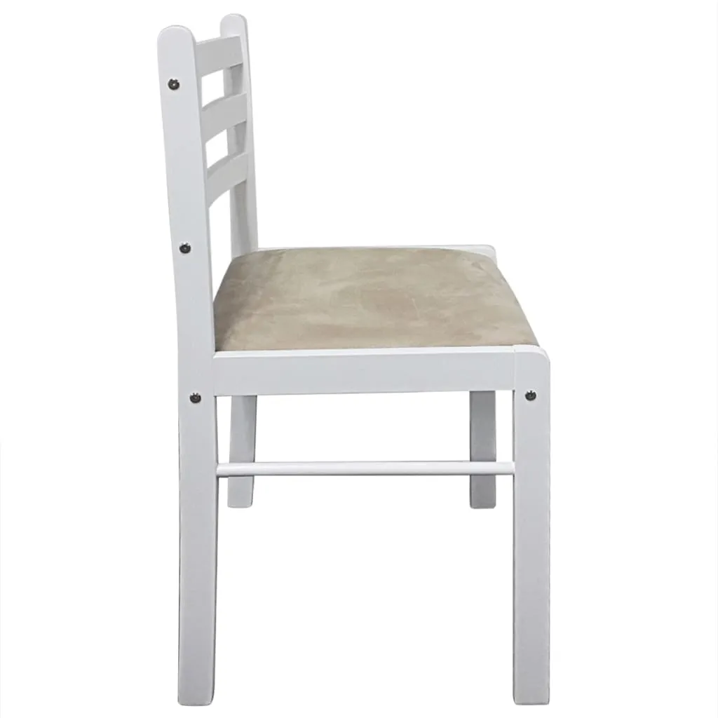 291746 2/4/6 pcs Wooden Dining Chairs Square 2 Colours Selectable