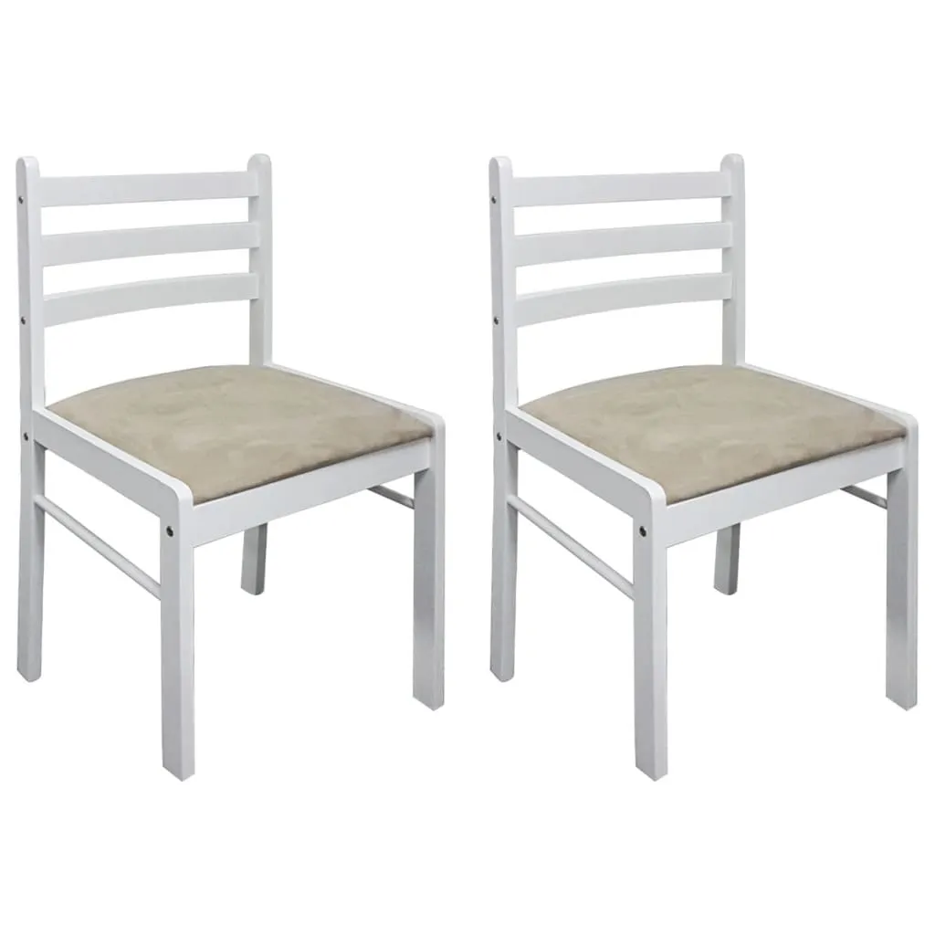 291746 2/4/6 pcs Wooden Dining Chairs Square 2 Colours Selectable