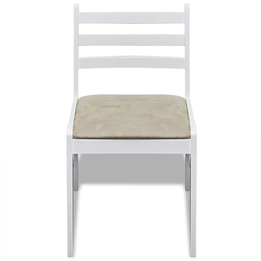 291746 2/4/6 pcs Wooden Dining Chairs Square 2 Colours Selectable