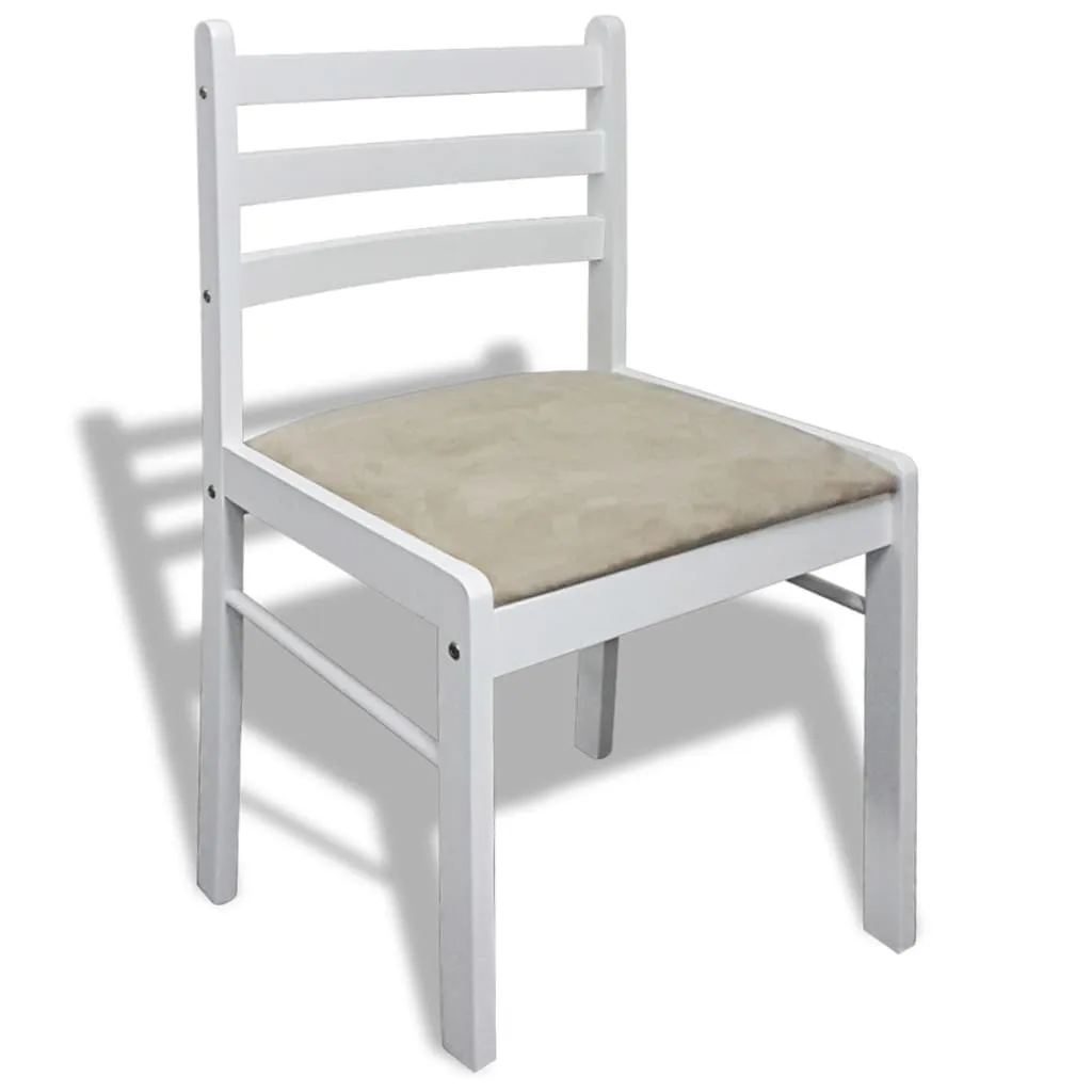 291746 2/4/6 pcs Wooden Dining Chairs Square 2 Colours Selectable