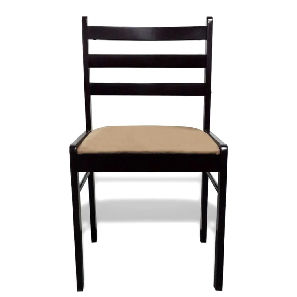 291746 2/4/6 pcs Wooden Dining Chairs Square 2 Colours Selectable