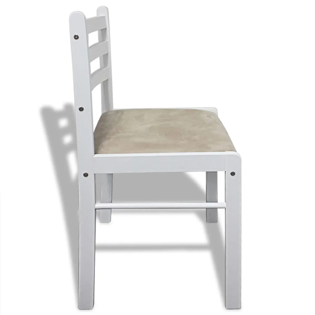 291746 2/4/6 pcs Wooden Dining Chairs Square 2 Colours Selectable