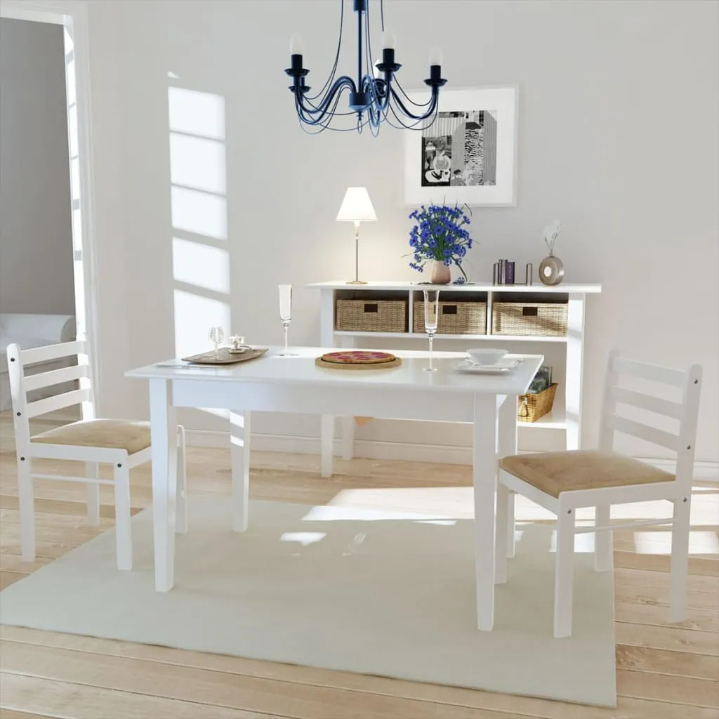 291746 2/4/6 pcs Wooden Dining Chairs Square 2 Colours Selectable