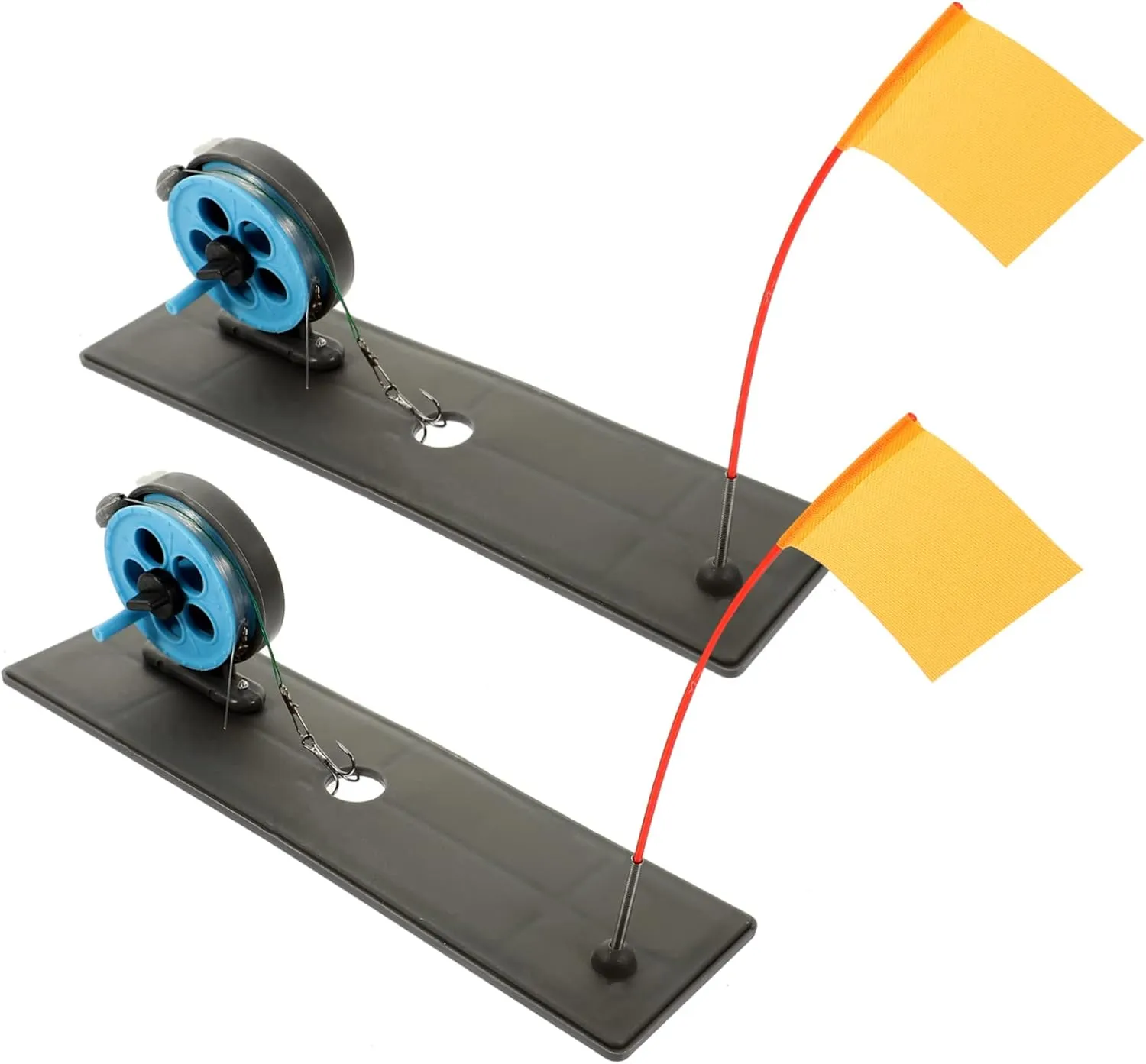 2pcs Snow Ice Fishing Flag Ice Fishing Ice Fishing Tip up for Winter Fishing Winter Flag Marker Rod Lure Fishing Rod Outdoor Supply Telescopic Travel Abs Bait