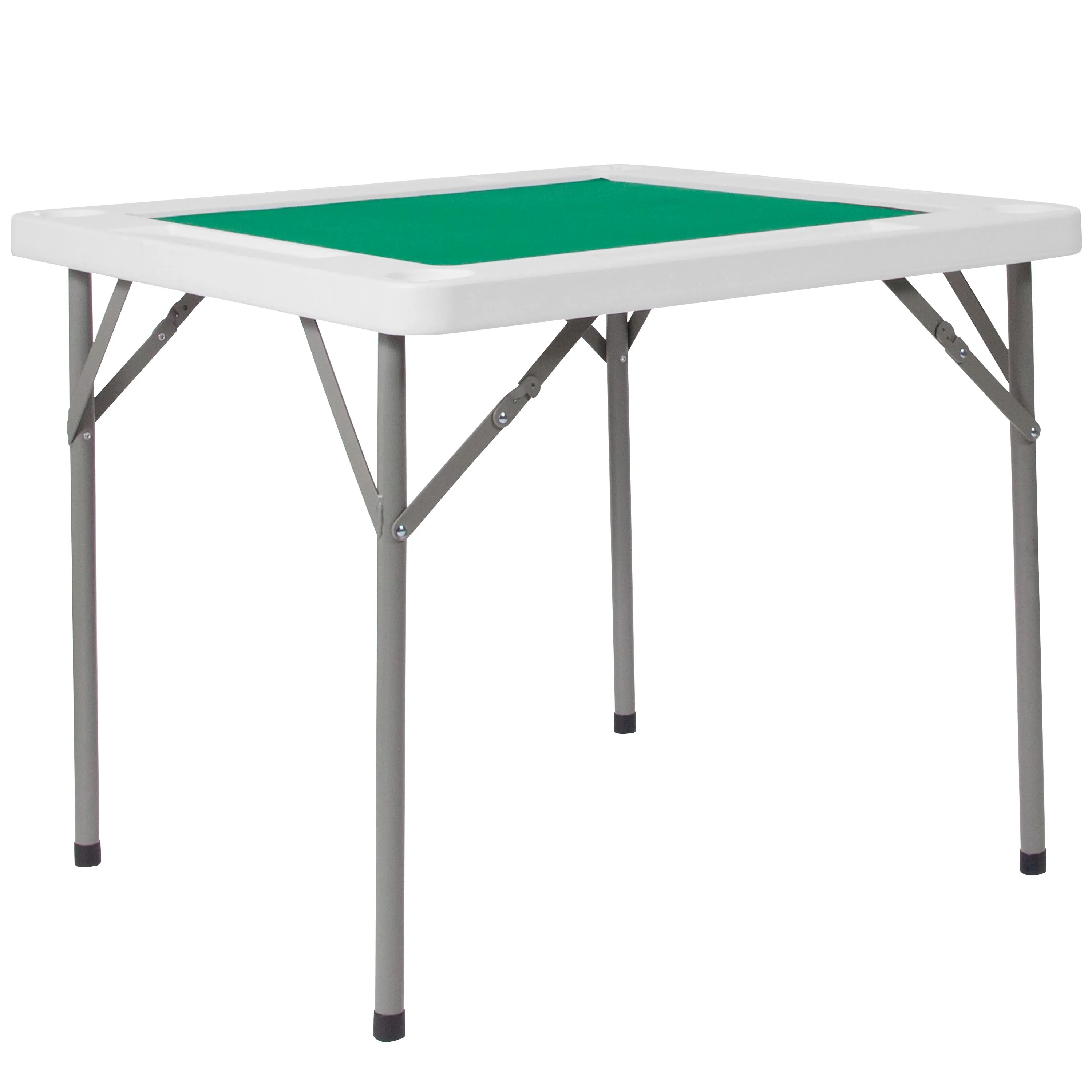 34.5" Square 4-Player Folding Card Game Table with Playing Surface and Cup Holders