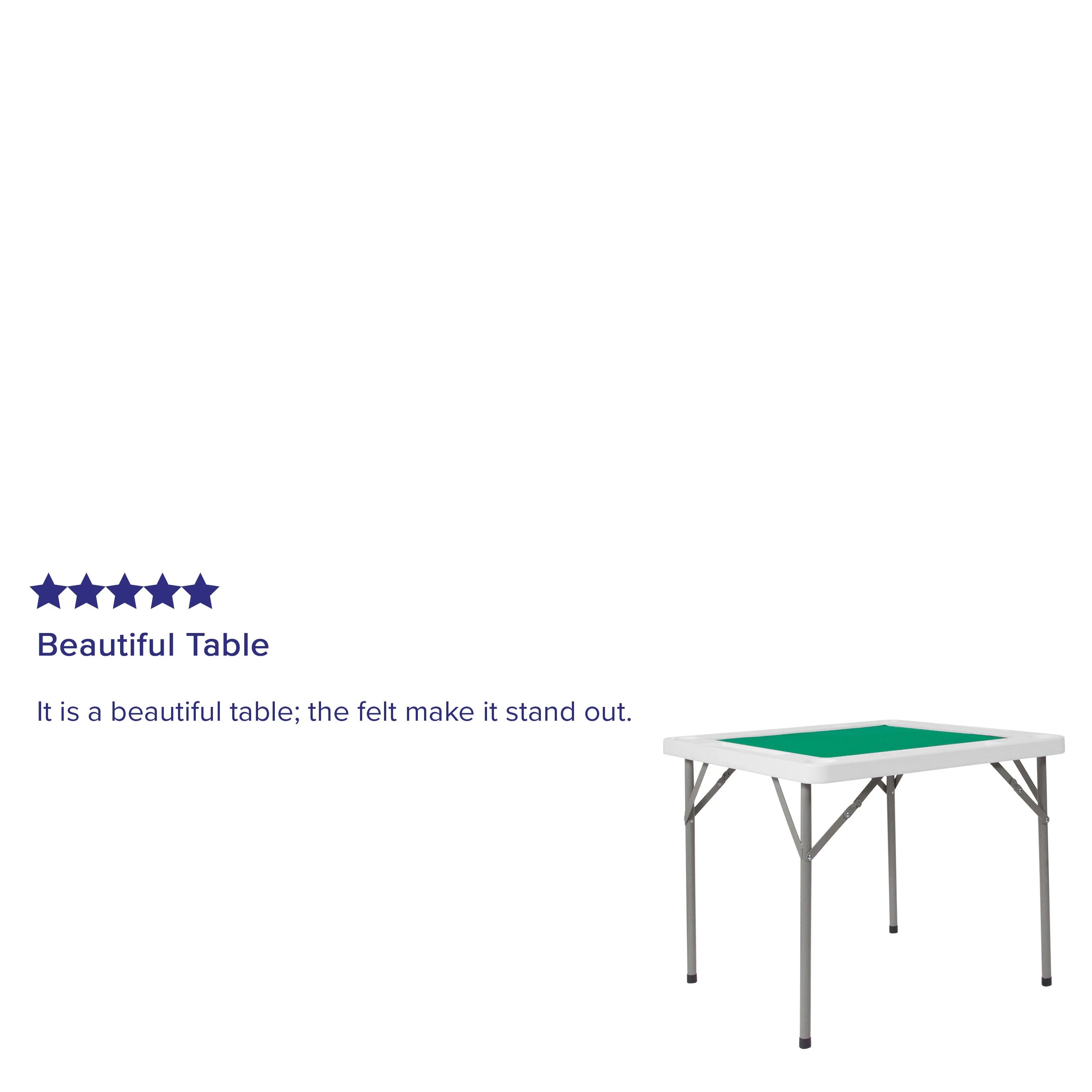 34.5" Square 4-Player Folding Card Game Table with Playing Surface and Cup Holders