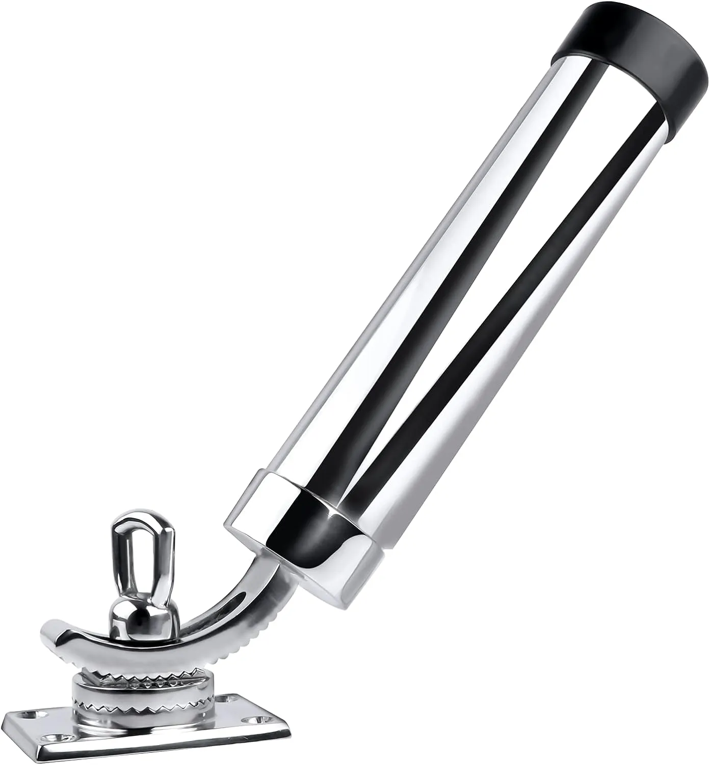 360 Degree Adjustable Fishing Rod Holder，Hoffen Deck Mount 316 Stainless Steel Rod Pod Rack for Marine Boat Yacht