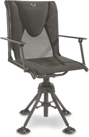 360º Swivel Hunting Blind Chair with Armrests, 300 lbs Capacity, Folding, Lightweight, Portable, Padded Cushion Hunting Seat, Hunt Gear and Equipment