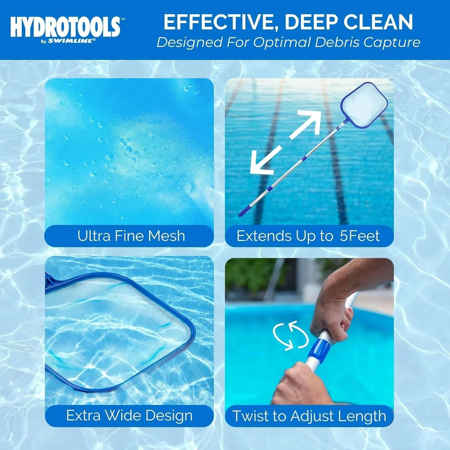 4' Adjustable Telescopic Skimmer Maintenance Net