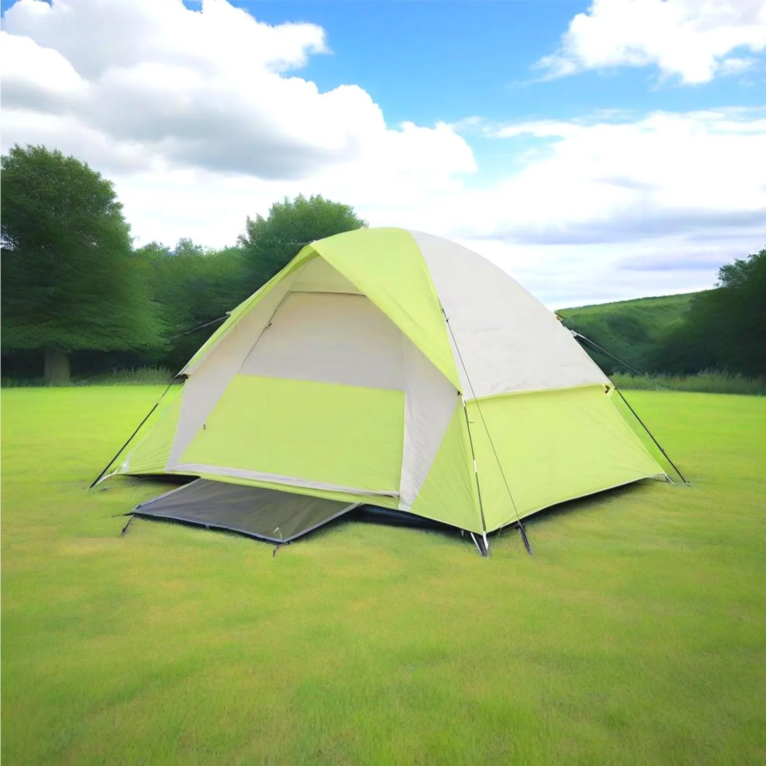 4-Person Dome Tent Double Wall for Backpacking,Waterproof Lightweight Tent with Rain Fly - Perfect for Climbing, Hiking & Beach Adventures