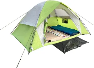 4-Person Dome Tent Double Wall for Backpacking,Waterproof Lightweight Tent with Rain Fly - Perfect for Climbing, Hiking & Beach Adventures