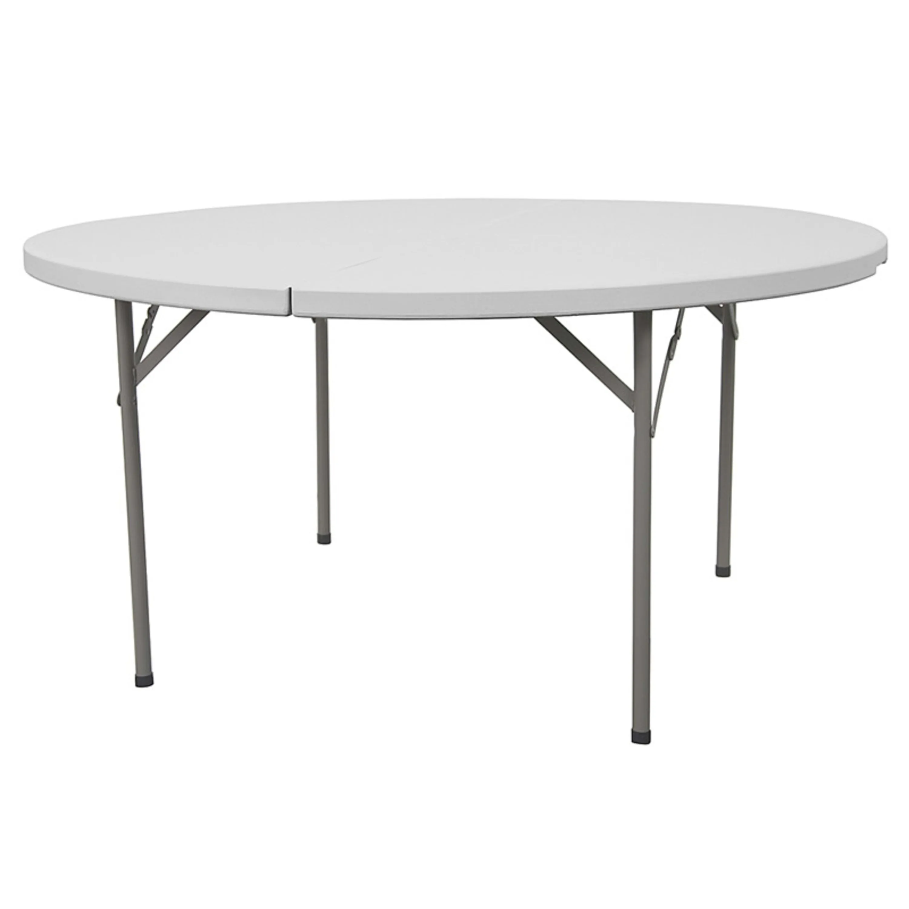 5-Foot Round Banquet Table Set with 8 Folding Chairs