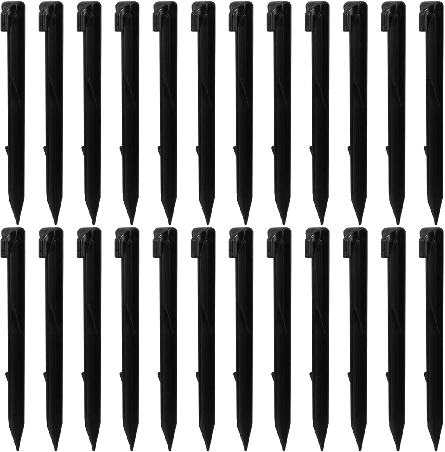 50pcs Heavy Duty Plastic Tent Stakes Ground Anchors for Canopy Tarp and Outdoor Use Durable Pegs for Camping Gardening and Landscape Support